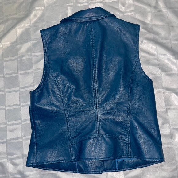 π Bundle Deal: 4 for $20! π Teal blue grunge rocker vest L - Picture 8 of 12
